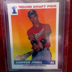 Chipper Jones - 1991 Score – Card No. 671 – (Baseball Card)